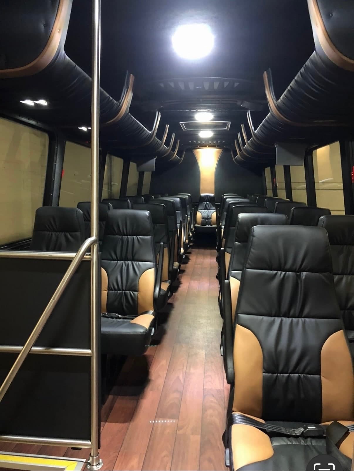 36-passenger mini coach interior