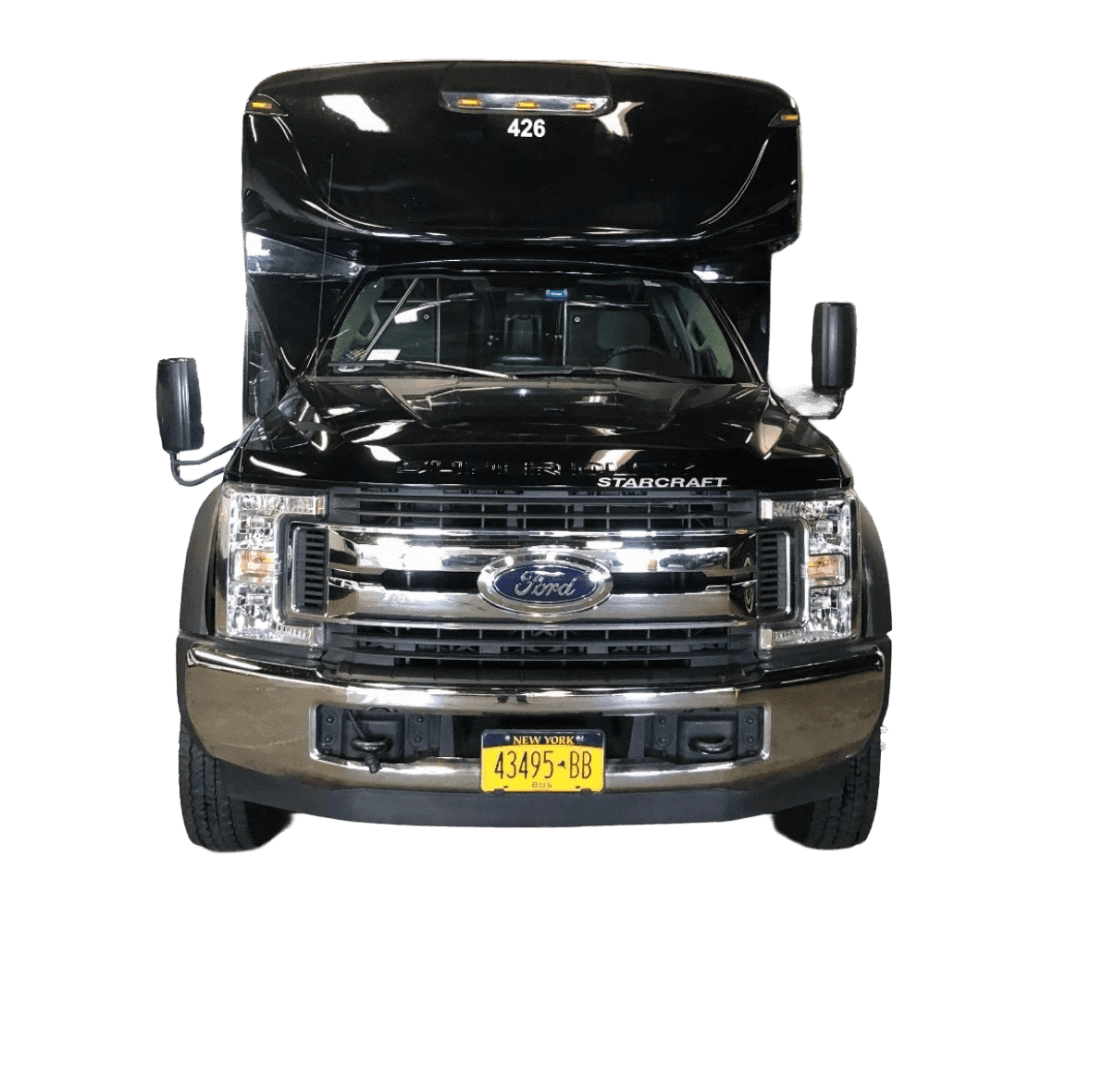 29-passenger mini coach—one vehicle instead of a line of rideshares
