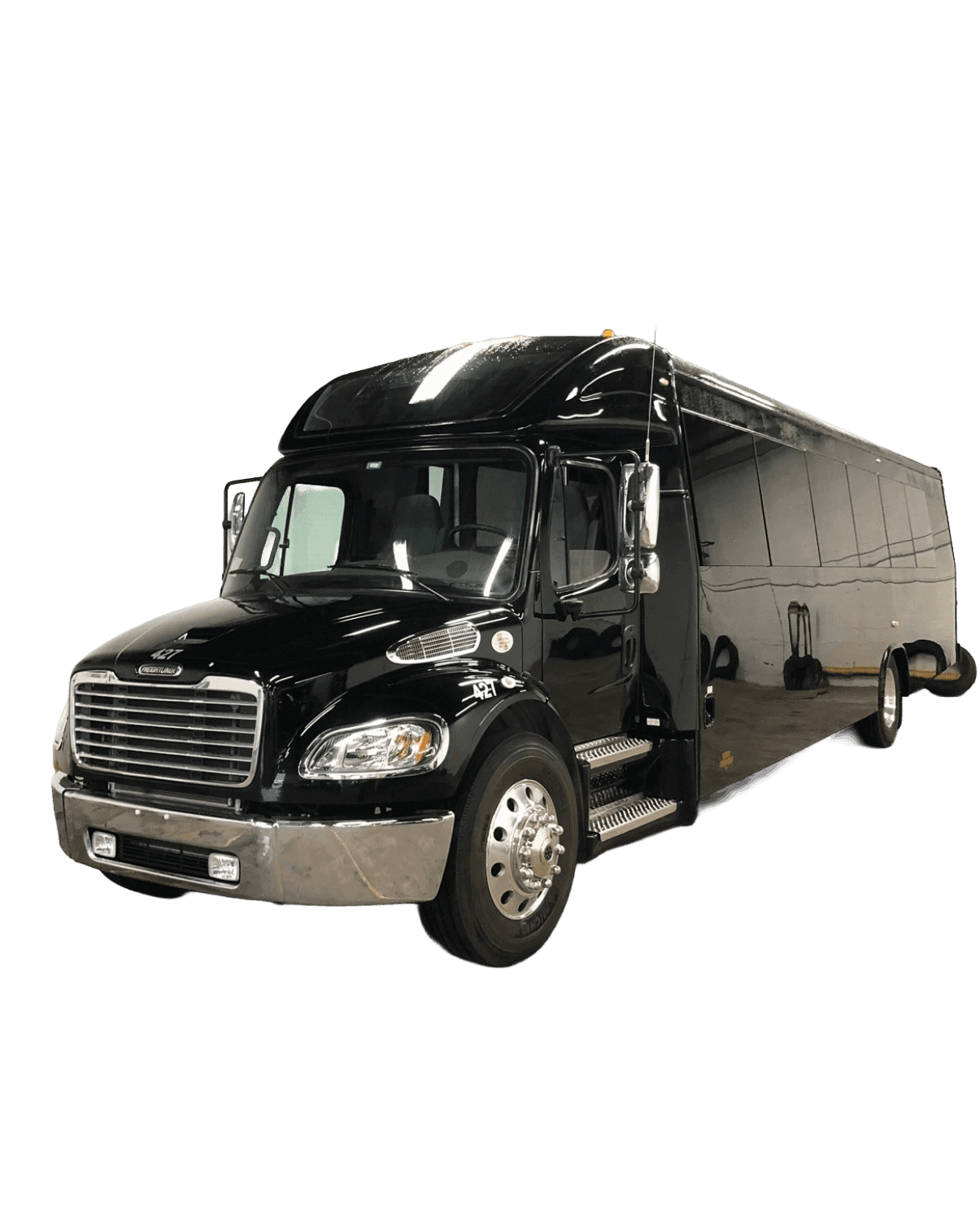 36-passenger mini coach—maximum single-vehicle capacity in our range