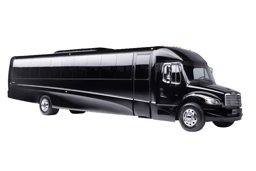 36-passenger mini coach on transparent background